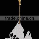 Hot Sale Porcelain Christmas Dove Hanging Ornament Stand With Porcelain Ball Pendant WS331-SS10098B thumbnail-1