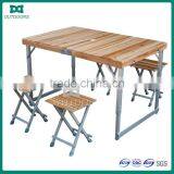 Foldable Camping Set Picnic Table And Chairs Outdoor Wooden