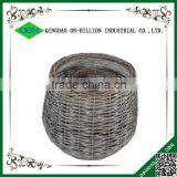 Cheap Cost Set of 2 Woven Wicker Flower Pots thumbnail-2