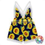 New Born Boutique Clothing One Piece Romper 100% Cotton Florals Baby Girl Romper thumbnail-3