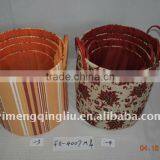 Set/3 Handmade Fabric Woven Box With Ears thumbnail-1