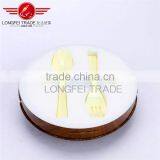 Luxury Marble Grain Wooden Double Plastic Food Containers / Vacuum Food Storage thumbnail-3