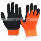 NMSAFETY Orange Nappy Acrylic Coated Latex Foam Winter Use Safety Gloves thumbnail-1