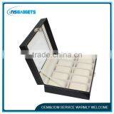 10 Grid Watch Display Storage Case Jewelry Collection Organizer Leather Box thumbnail-3