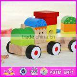 2015 New Intelligence Pull Line Blocks Toy,kids Wooden Toy Wooden Block Pull Toy,Line Pull Building Block Toys (Train) W05C009 thumbnail-6