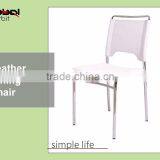 Industrial Style Black PVC Leather Chair Metal Stool Dining Chair thumbnail-4