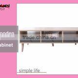 Simple Cabinet Glass Modern Lcd Wooden TV Stand thumbnail-6