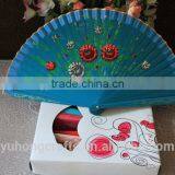 Advertising Wood Fabric Fan Wholesale thumbnail-2
