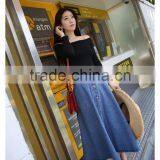 2017 New Fashion Ladies Long Denim Skirts Long Jeans Skirts thumbnail-2
