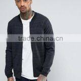 2017 High Quality New Design Durable Baseball Collar 100% Polyester Sweat Black Casual Men Sport Running Bomber Jacket thumbnail-1