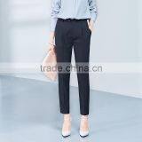 2017 Spring Summer New Black Haren Pants Waist Trousers Female Loose Nine Cigarette Pants Custom thumbnail-5