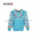 Long Sleeve 100% Cotton Hooded Baby Girl Sweater thumbnail-2