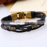Handmade Accessories Cow Leather Unisex Fashion Braid Bracelet thumbnail-5