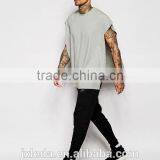 Super Oversized Hip Hop Cape T-shirt, Bulk Plain Cheap High Quality T-shirts Men OEM thumbnail-4