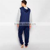 PA0041A Plain Adult Onesie Jumpsuit With Contrast Sleeve and Tipped Rib thumbnail-2
