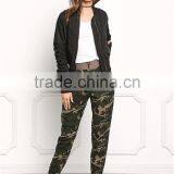 MGOO Factory Made Bulk Price Winter Ruffles Cool Jackets Crop Sexy Oversized Jackets Navy Blue Padded Coat thumbnail-3