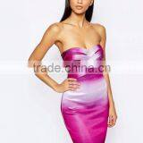 MGOO Customized Couture Bandage Dress In Tie Dye Strapless Midi Bodycon Club Dress One Piece Sinkly thumbnail-3