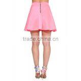 MGOO Stock Wholesale Price Women Pink Summer Pleated Skirts For Women Plain High Waist Skirts 15144C008 thumbnail-3