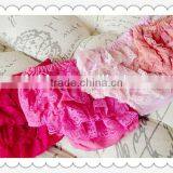 Hot Sale Kids Wear Dubai Baby Bloomers Ruffles Lace Infant Diaper Bloomer Wholesale thumbnail-1