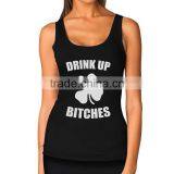 Women 100 Cotton New Model Wholesale Custom Silk Screen Printed Tank Top thumbnail-6