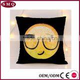 Custom Emoji Embroideried Sequin Cushion Cover thumbnail-4