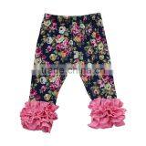 Latest Baby Clothes Summer Kids Flutter Tank Top With Capris Sets Girls Printed Flower Cotton Clothinf Set thumbnail-3