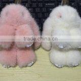 Handbag Rabbit Shape With Cute Mink Fur Ball Keychain thumbnail-4