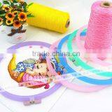 Cross Stitch Hoop Colorful Diameter 24cm Plastic Cross Stitch Embroidery Hoop Handy Adjustalbe Ring Hoop Frames thumbnail-2