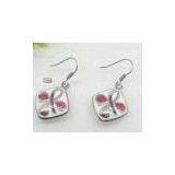 Fashion Elegant Trinangle Shape Enamel Stainless Steel Dangle Earrings 1330067 thumbnail-1