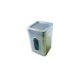 Square Stainless Steel Window Canister With Lids thumbnail-1