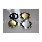 Customized Round Metal Easy Open Lid For Wine Paper Tube Black / Golden Color