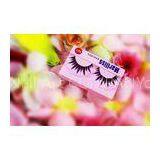 Gold Yellow Colored Fake Eyelashes Thick , Dramatic False Eyelashes