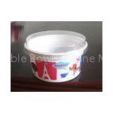 Round Bowl Disposable Plastic Cups , 4.0cm Dessert Cups 130ml 4oz