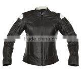 New Black Ladies Leather Biker Jacket thumbnail-1