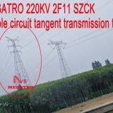 MEGATRO 220KV 2F11 SZCK Double Circuit Tangent Transmission Tower thumbnail-2