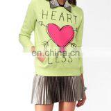 CHEFON Neon Heart Less Print Pullover CH0010