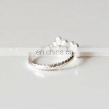 Plum Blossom Charm Open Delicate Ring Sterling Silver Ring Women Fashion Jewelry thumbnail-5