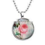 Rose Pattern Retro Specialized Glow in the Dark Magical Necklace thumbnail-1