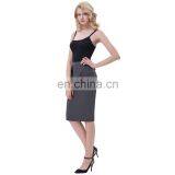 Grace Karin Womens Solid Color High Stretchy Hips-Wrapped Grey Vintage Retro Pencil Skirt CL010454-5 thumbnail-4
