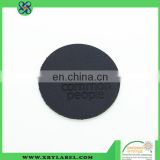Round leather patch/ 3d silicon label