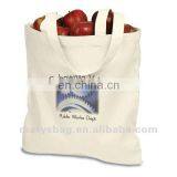 Cotton Sheeting Natural Economy Tote with Cross Stitched Handle