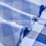 100% Polyester Stain Resistant Waterproof Printed Checks Dark Blue Checkered Pattern Table Cloth thumbnail-3