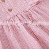 Free Ship Ins Girls Pink Hollow Out Dresses Kids Fly Sleeved Princess Dress 2-8years thumbnail-5