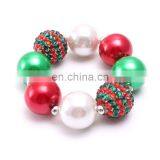 Christmas Girl Chunky Necklace Bracelet 2pcs Set Bubble Beads Boutique Jewelry Sets Gift thumbnail-5