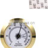 HQS006 Gold 2 Inch Diameter Round Metal Cigar Hygrometer Electronic Hygrometer Cigar Accessories for Cigar Humidor Factory Price thumbnail-2