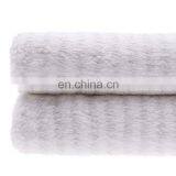China Cheap Reversible Cream Color Plush Sherpa Blanket With Metallic Silver Yarn Knit Lurex thumbnail-4