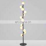 Home Standing Light Decorative Indoor Glass Ball Floor Lamp Luxury Gold Wrought Iron Floor Lamp thumbnail-4