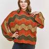 D-6001 Ladies Knitting Sweater [Latest Style Long Sleeve Round Neck Hollow Out Sweater Pullover] thumbnail-2
