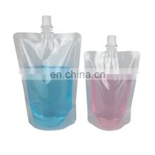 Clear Stand Up Drink Pouch With Middle Spout Packaging 100Ml 200Ml 250Ml 300Ml 380Ml 500Ml Bag