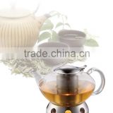 high quality glass teapot, newly design borosilicate glass teapot, heat-resisting glass teapot with SS filter
